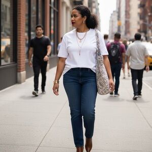 Dolce & Gabbana White Tee with Blue D&G Print